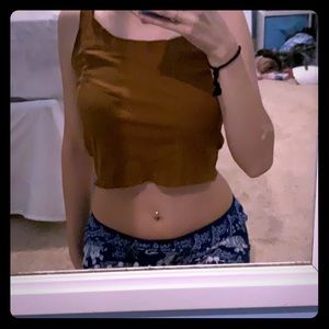 Medium brown tank/crop top